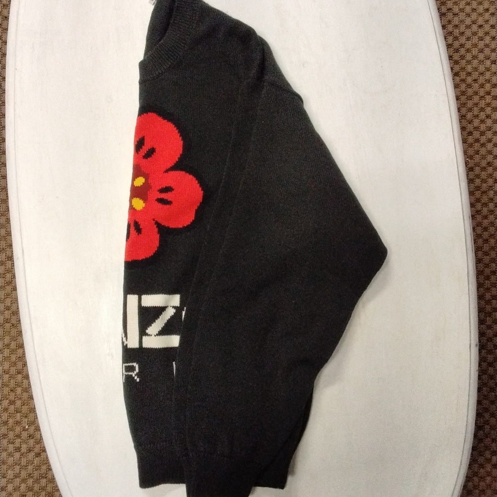 Kenzo Broke Flower Black Crewneck Sweater - Picture 6 of 6